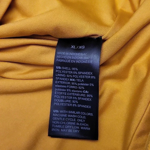 🛍White House Black Market Marigold‎ Tie Front Sleeveless Lined Blouse Womens XL - Picture 5 of 7